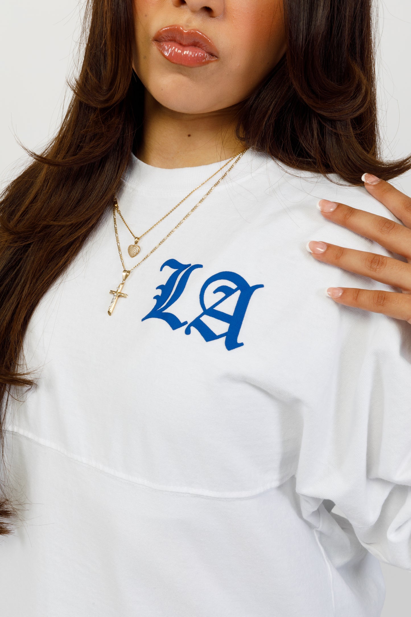 White Old English Los Angeles  | 294 Spirit Jersey Short Sleeve