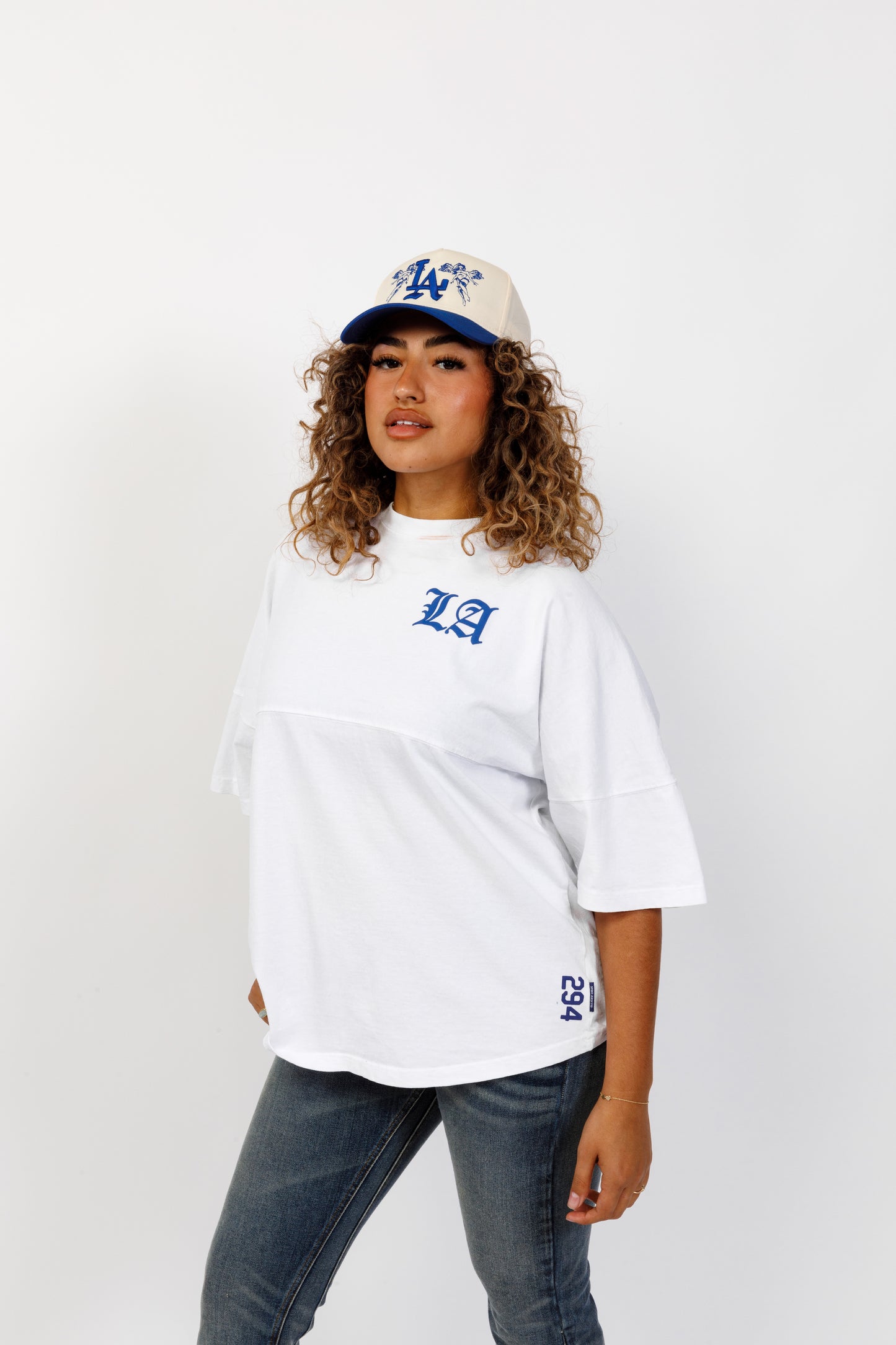 White Old English Los Angeles  | 294 Spirit Jersey Short Sleeve