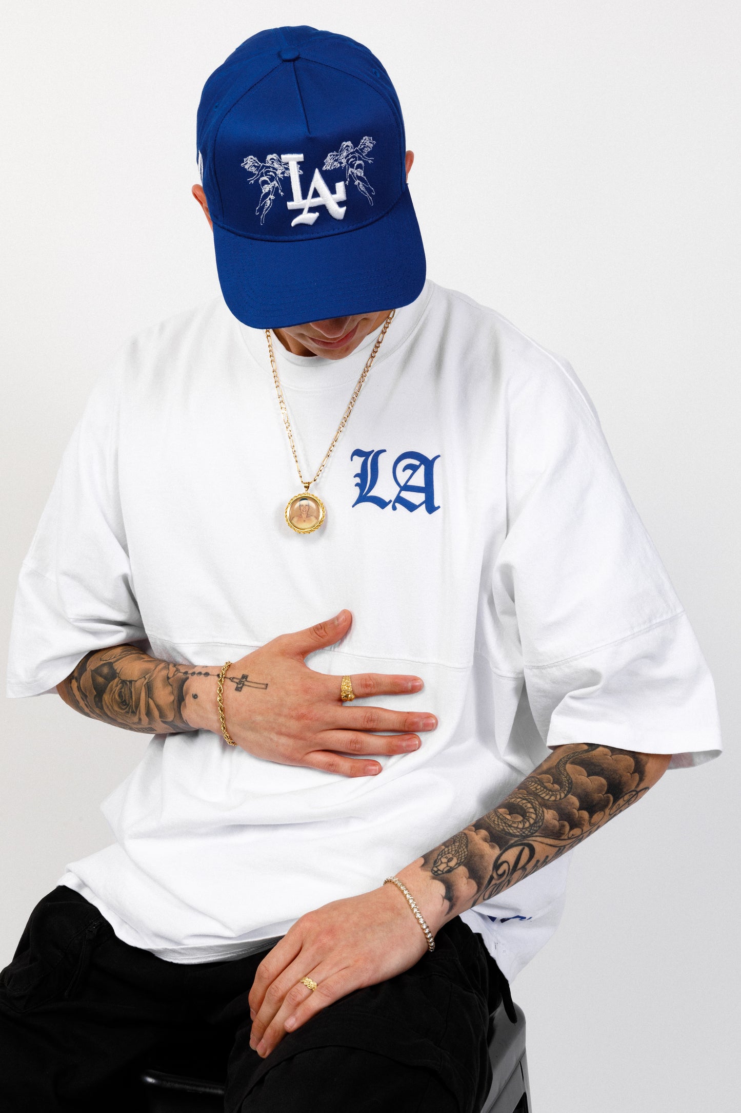 White Old English Los Angeles  | 294 Spirit Jersey Short Sleeve