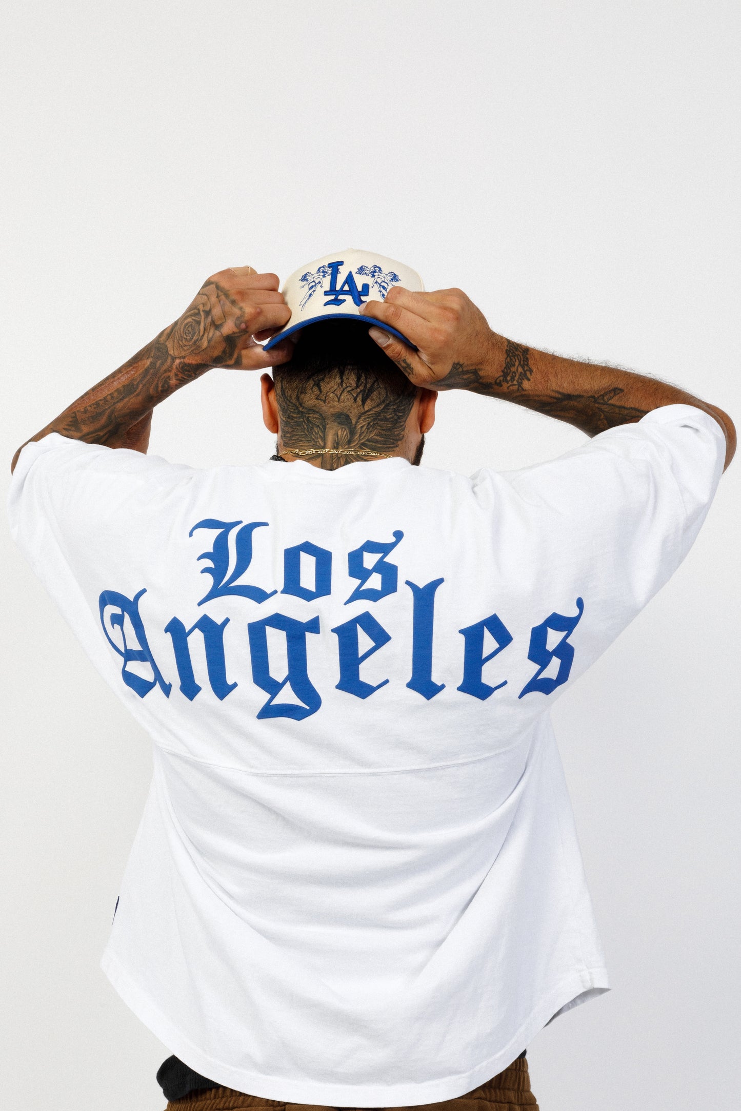 White Old English Los Angeles  | 294 Spirit Jersey Short Sleeve