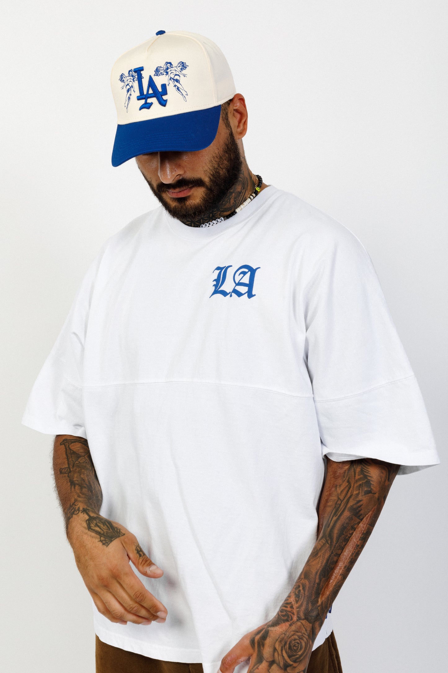 White Old English Los Angeles  | 294 Spirit Jersey Short Sleeve