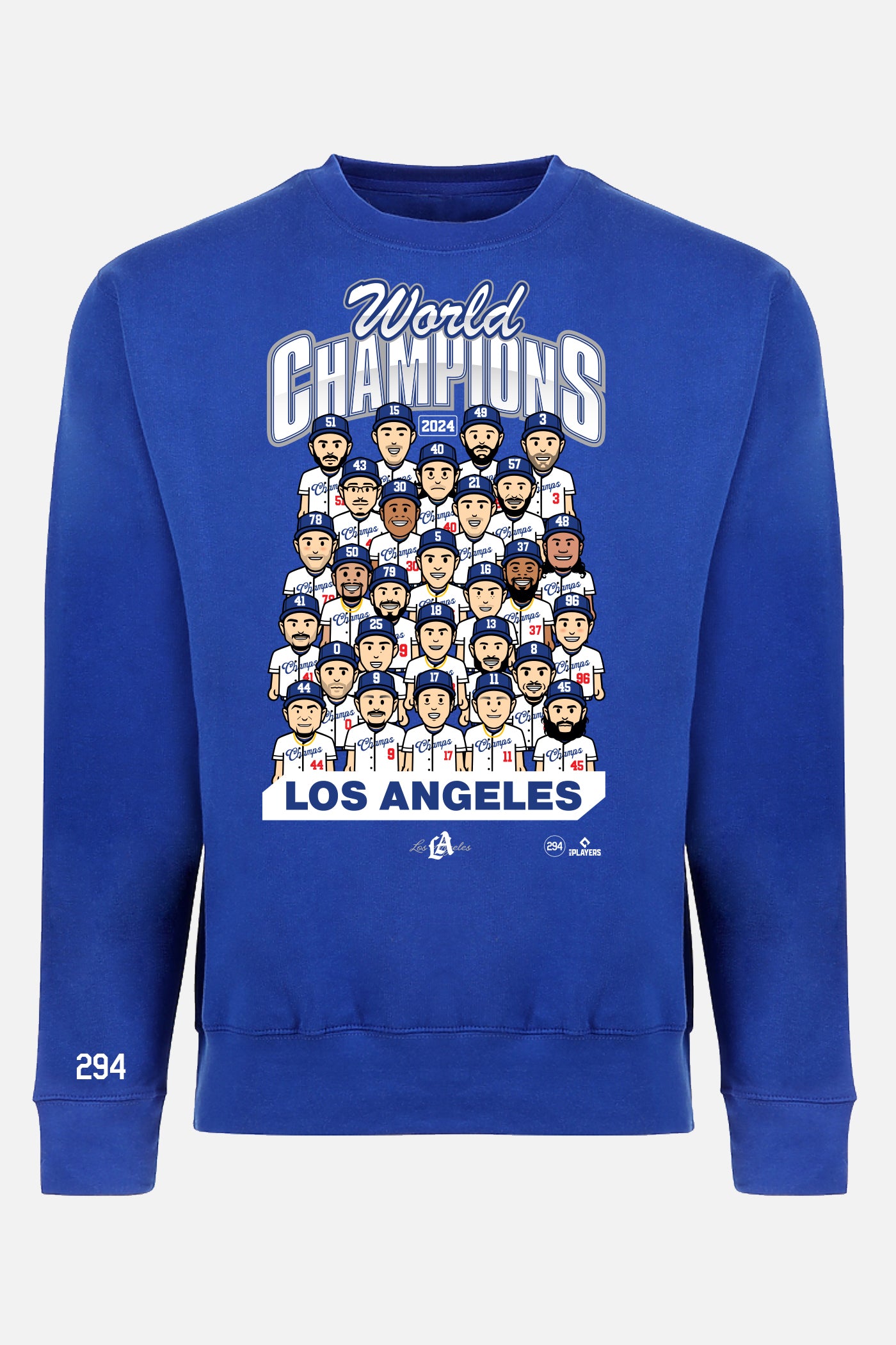 World Champions Team Cartoon Royal Crewneck