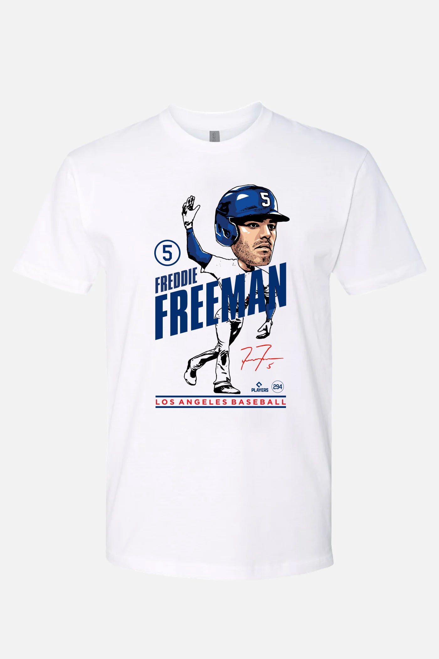 Freddie Freeman Caricature White Tee | MLBPA