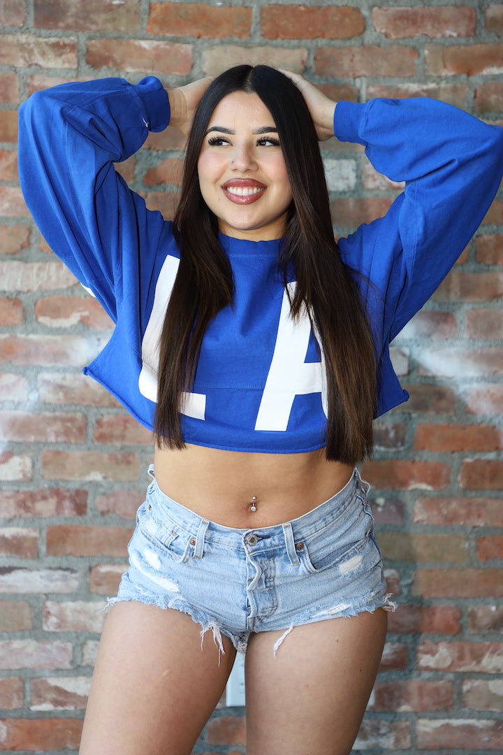 Royal Blue Los Angeles | LA Crop Top Spirit Jersey