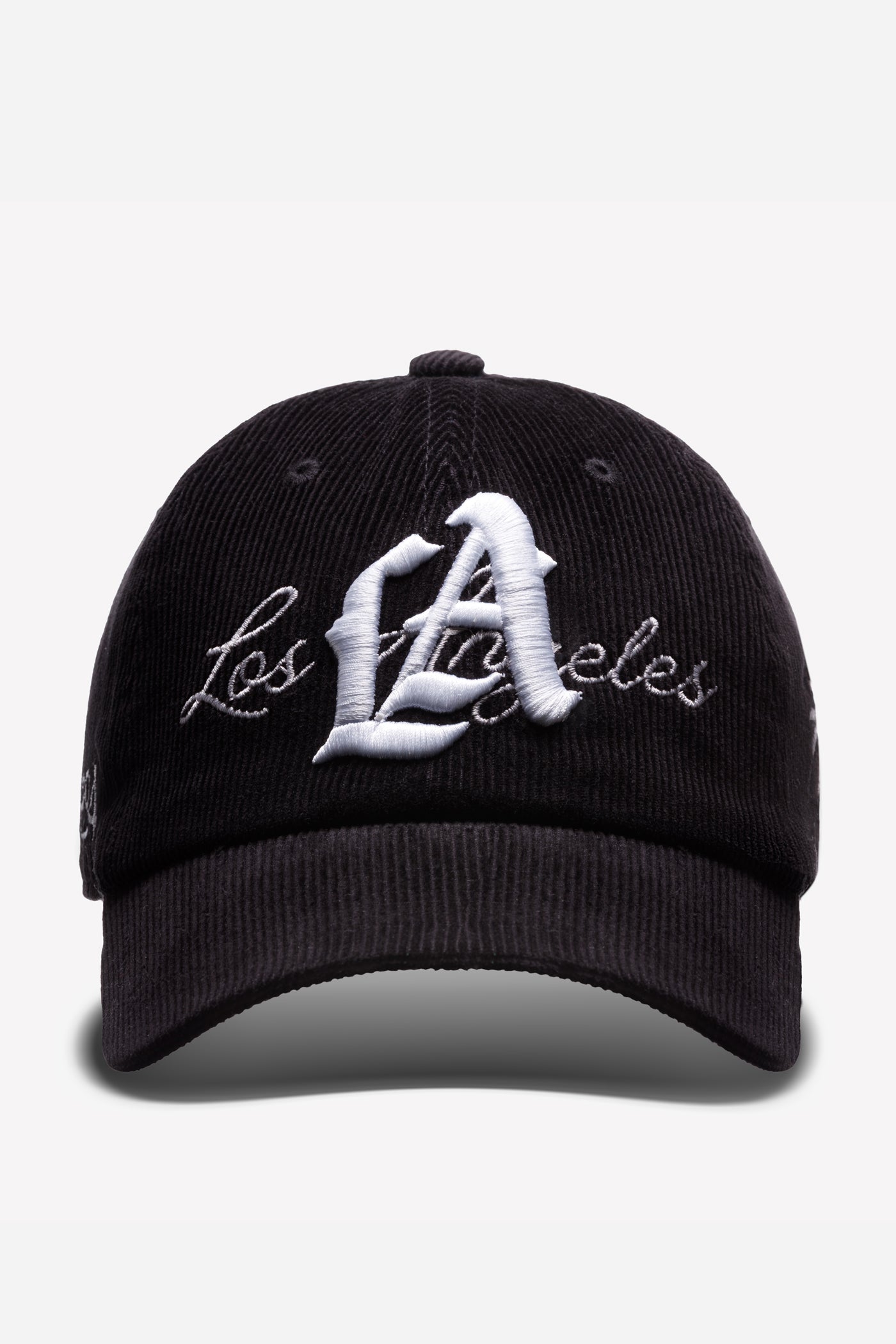 LA Logo Dad Hat Corduroy | Black