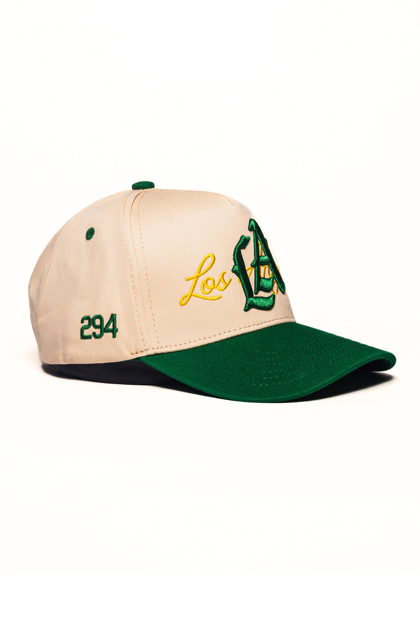 LA Logo A-Frame Snapback | Natural & Green - I Love Micheladas Collab