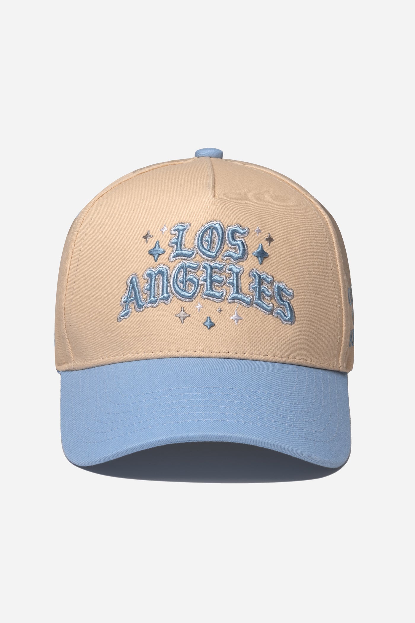 Los Angeles Stars Logo A-Frame Snapback | Natural & Baby Blue