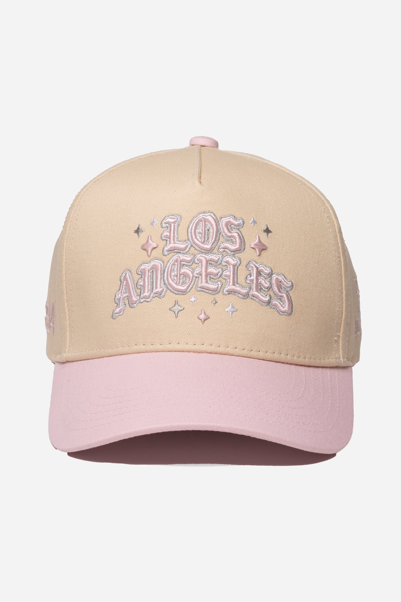 Los Angeles Stars Logo A-Frame Snapback | Natural & Pink