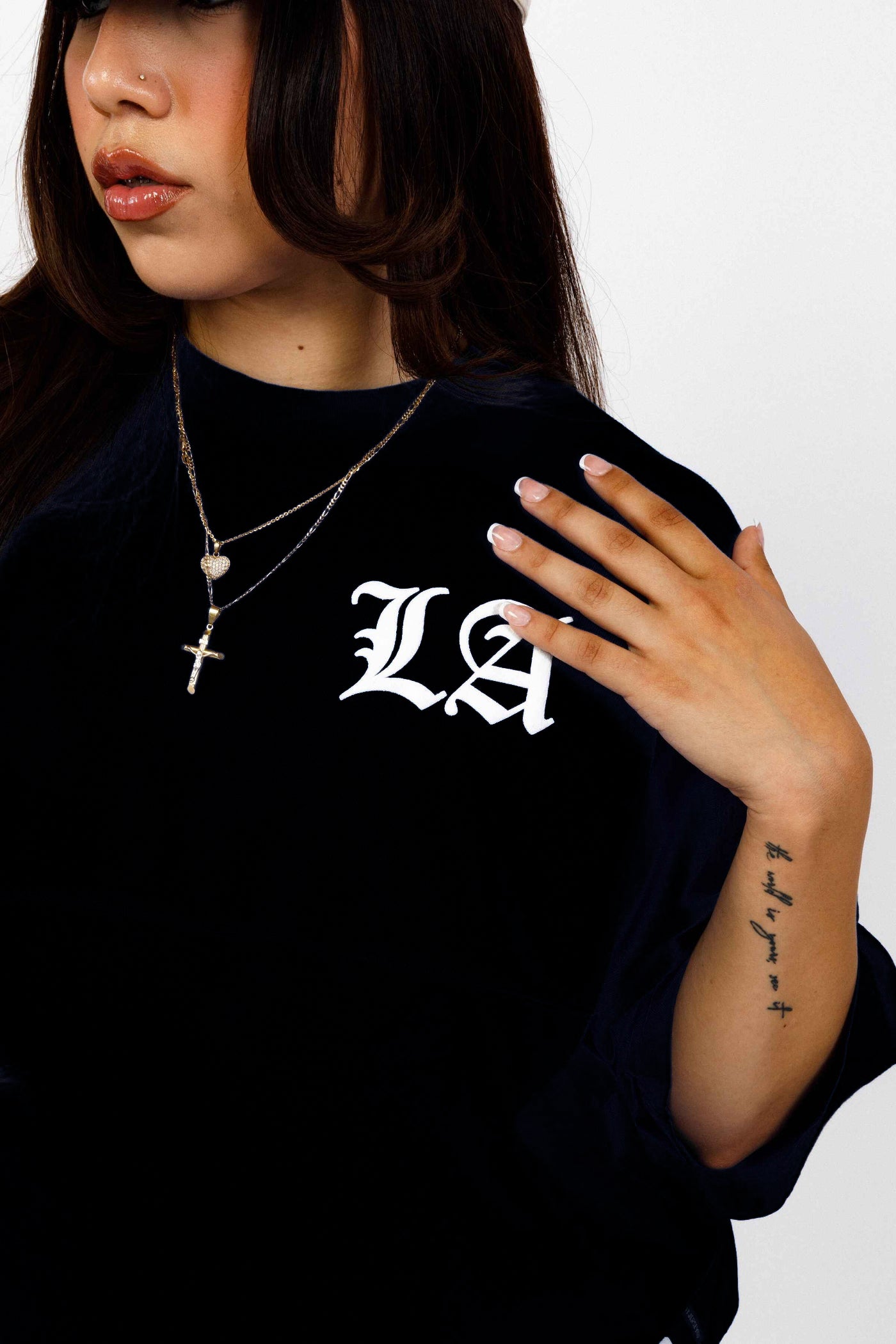 Black Old English Los Angeles  | 294 Spirit Jersey Short Sleeve