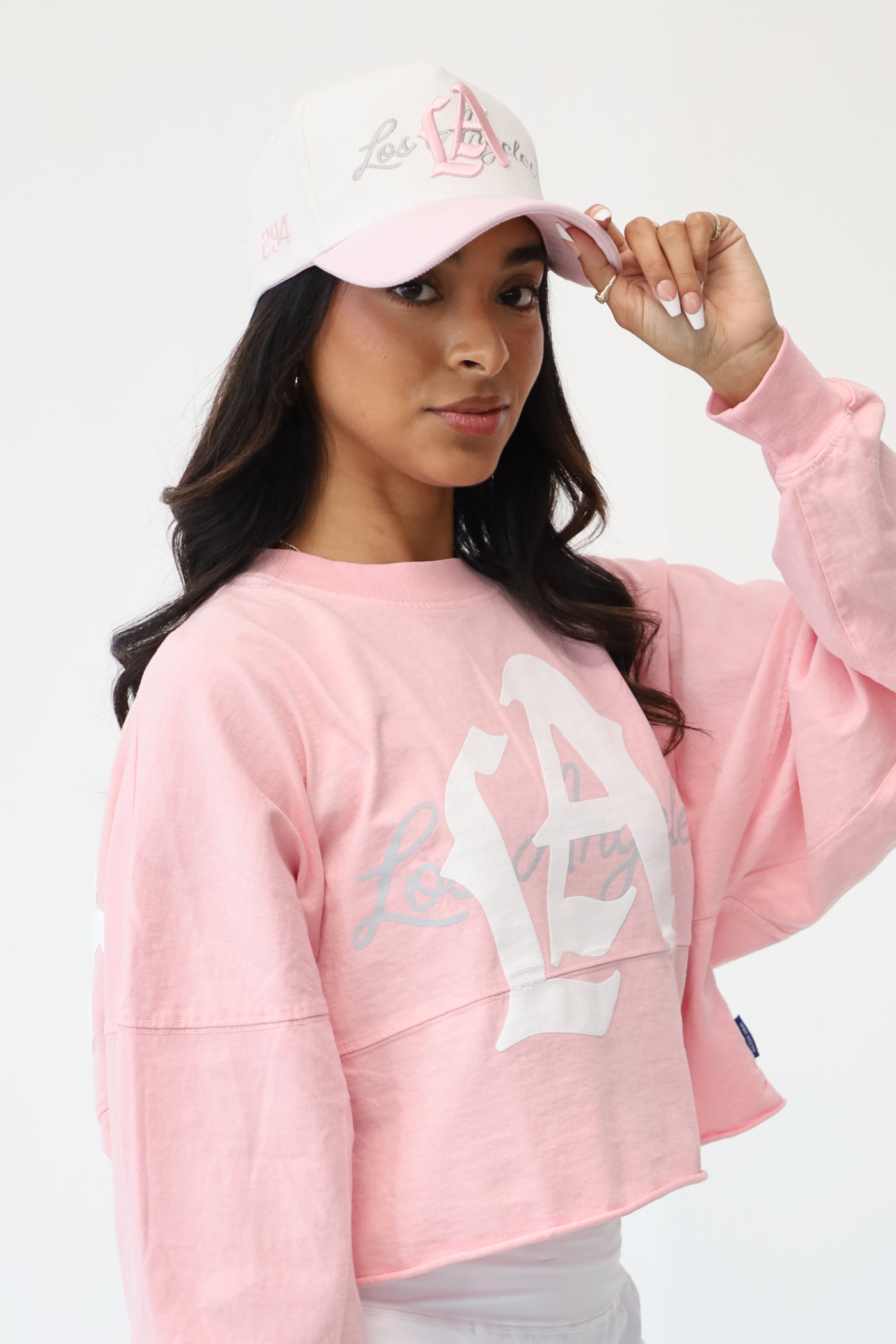 Pink LA Logo | Crop Top Spirit Jersey