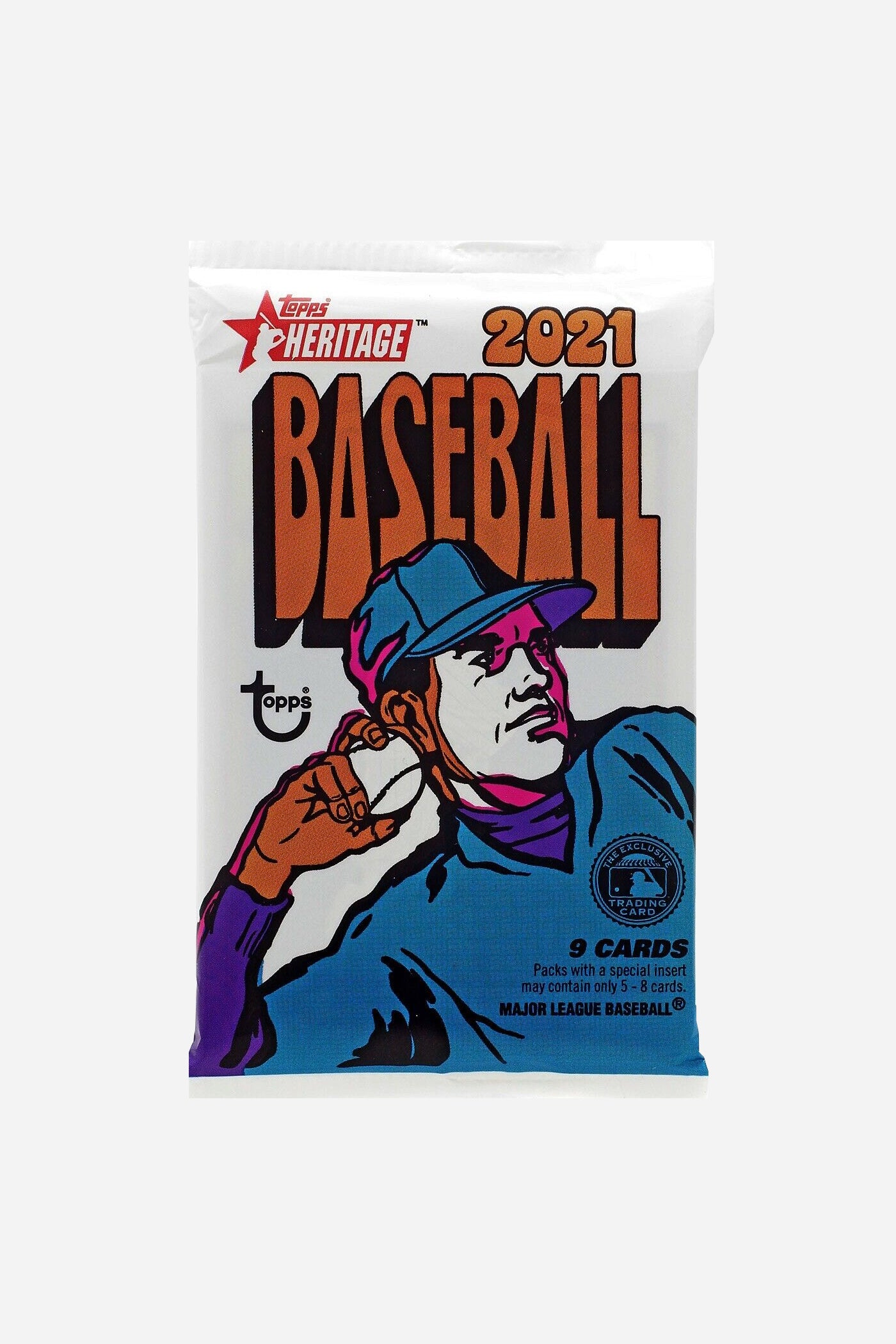 Topps Baseball 2021 Heritage Baseball Hobby Single Pack (9 Cards)