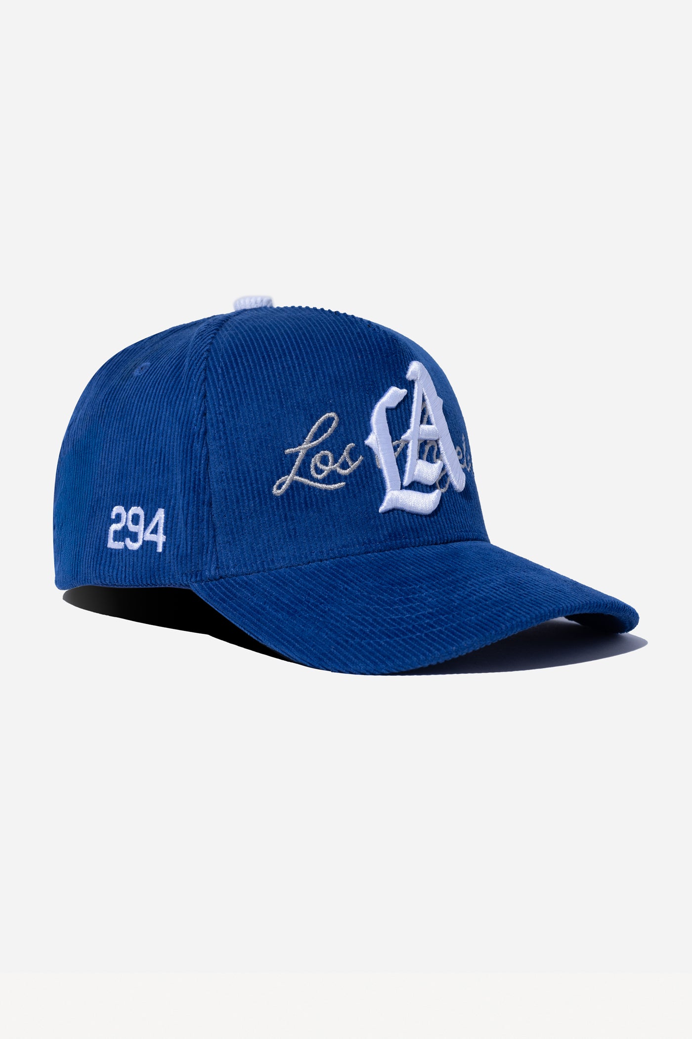 LA Logo Corduroy Snapback | Royal Blue