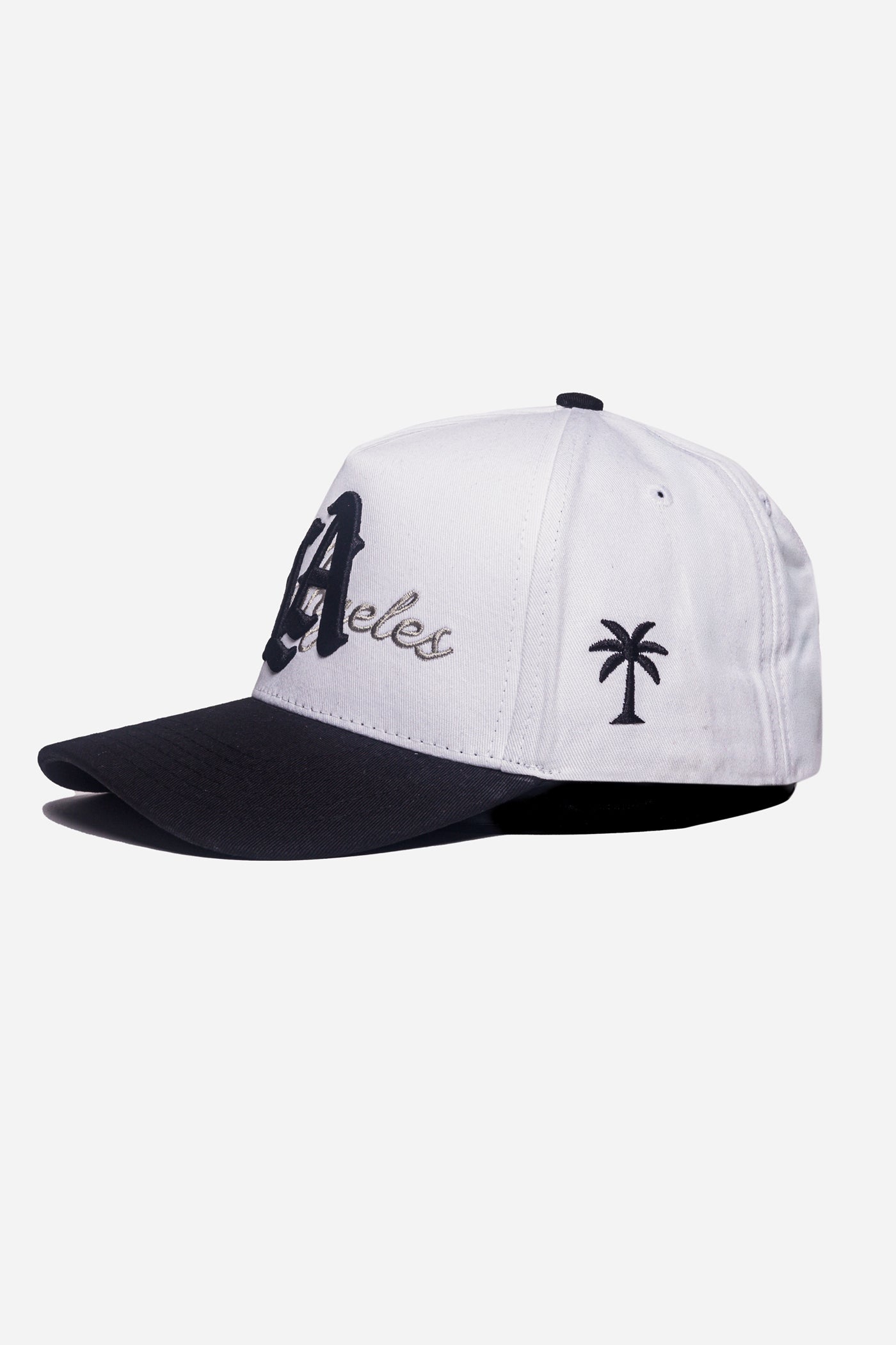 LA Logo A-Frame Snapback | White & Black
