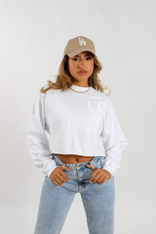 White Los Angeles | LA City Crop Top Spirit Jersey