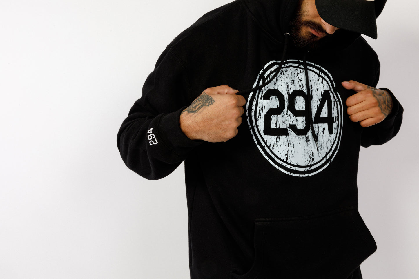 Black Distressed 294 Hoodie