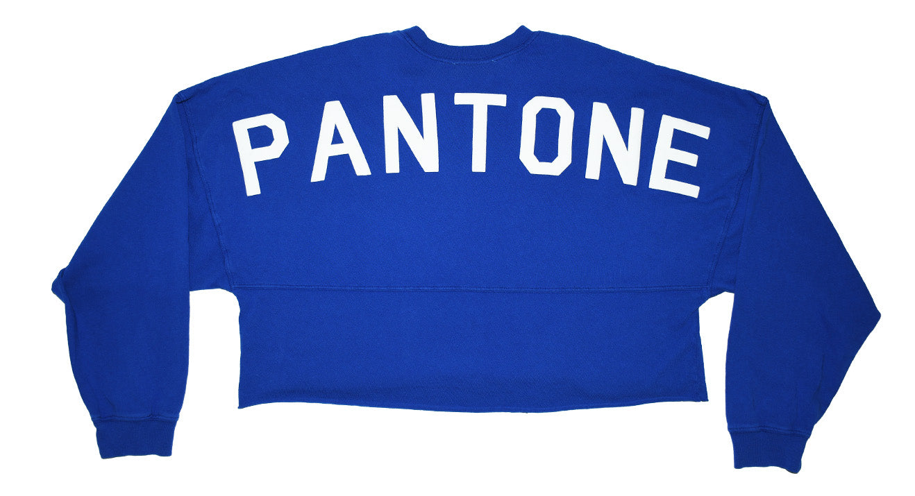 Pantone 294 Distress Crop Top | Spirit Jersey