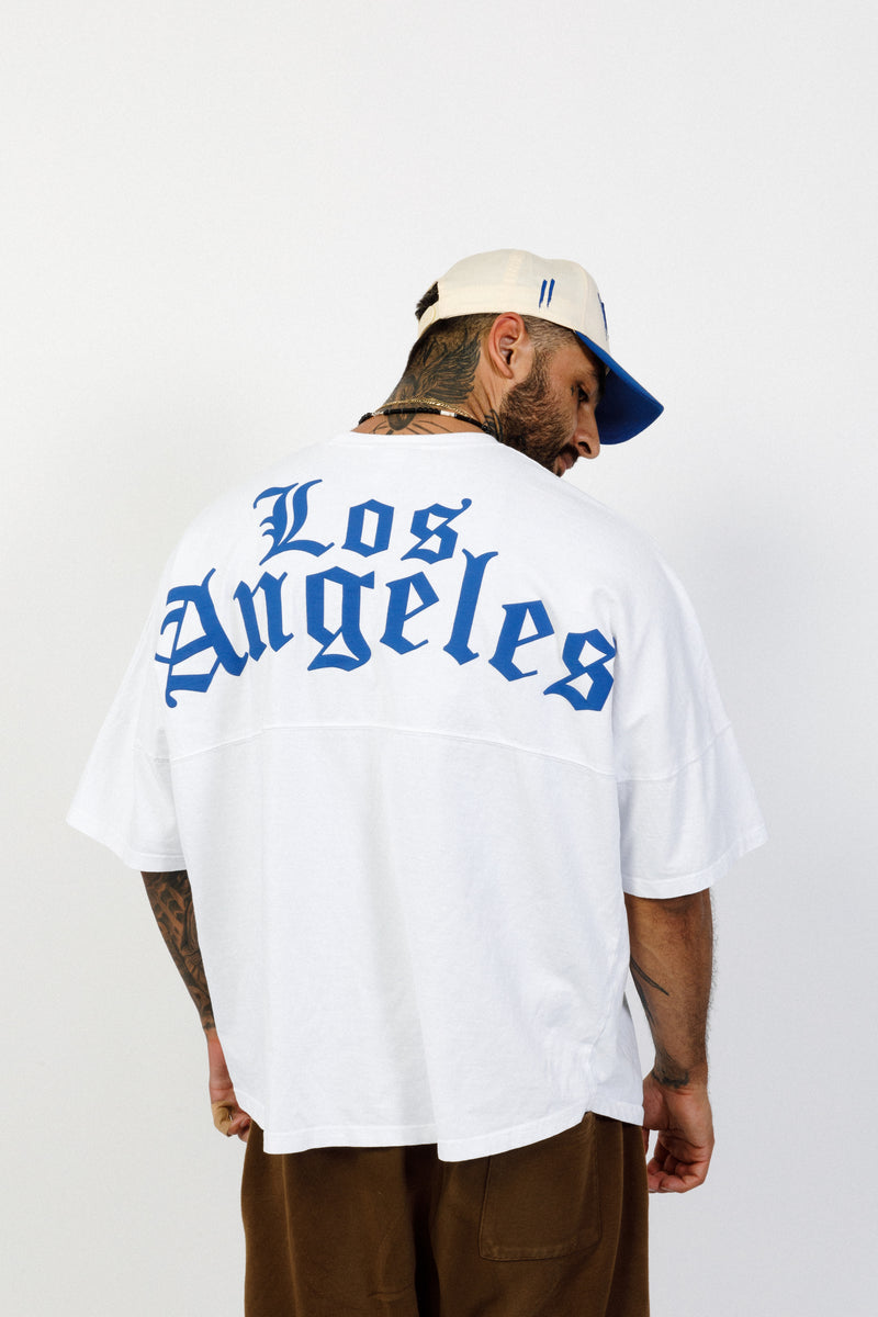 White Old English Los Angeles  | 294 Spirit Jersey Short Sleeve