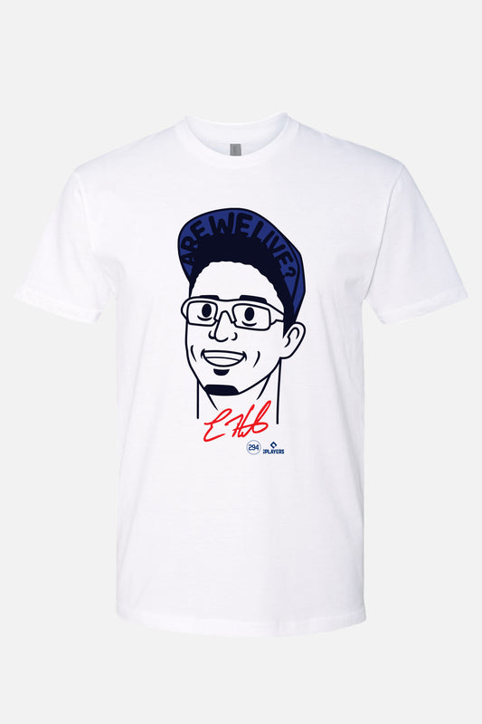 Kike Hernandez Are We Live? White Tee | MLBPA