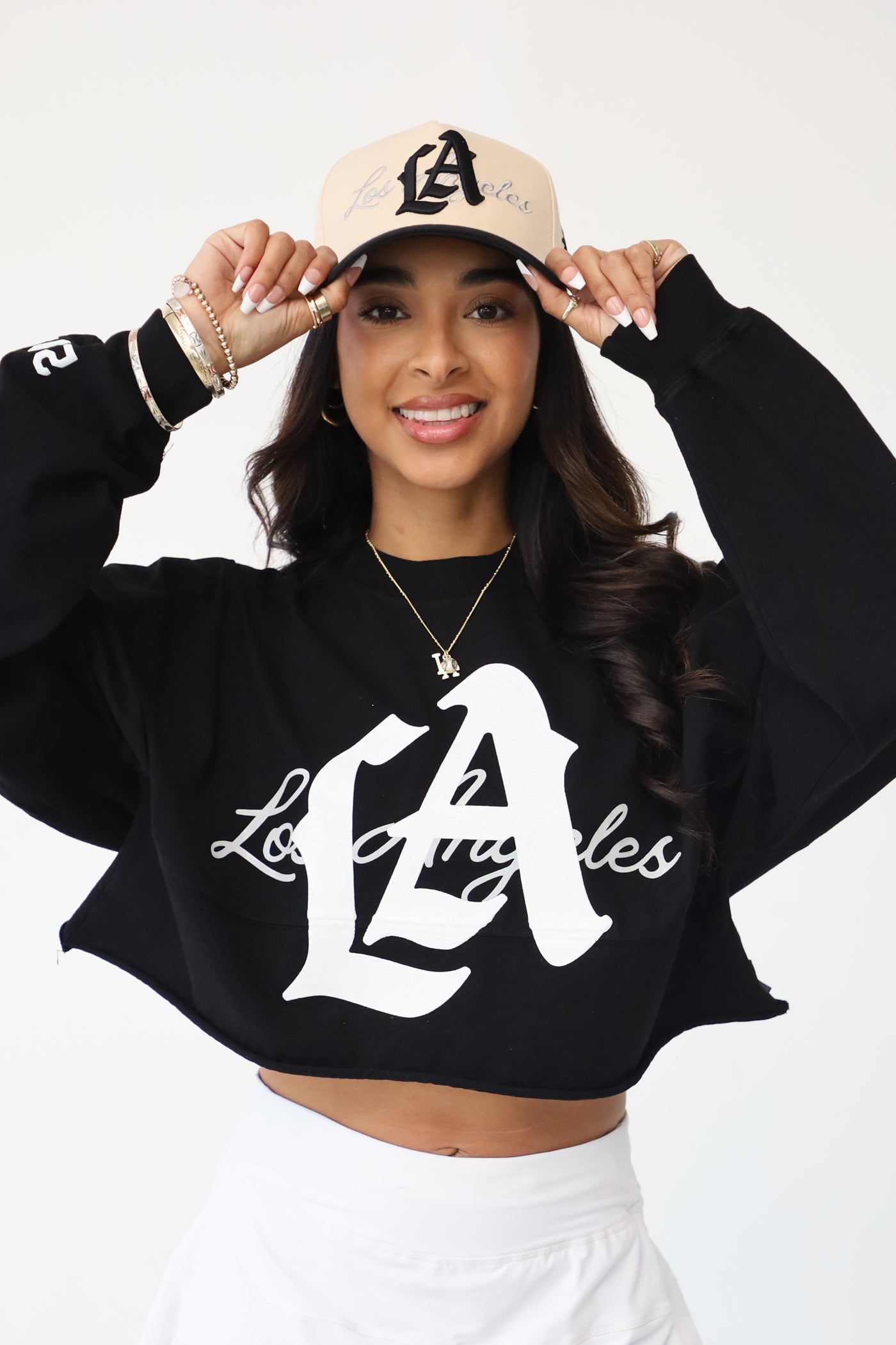 Black LA Logo | Crop Top Spirit Jersey