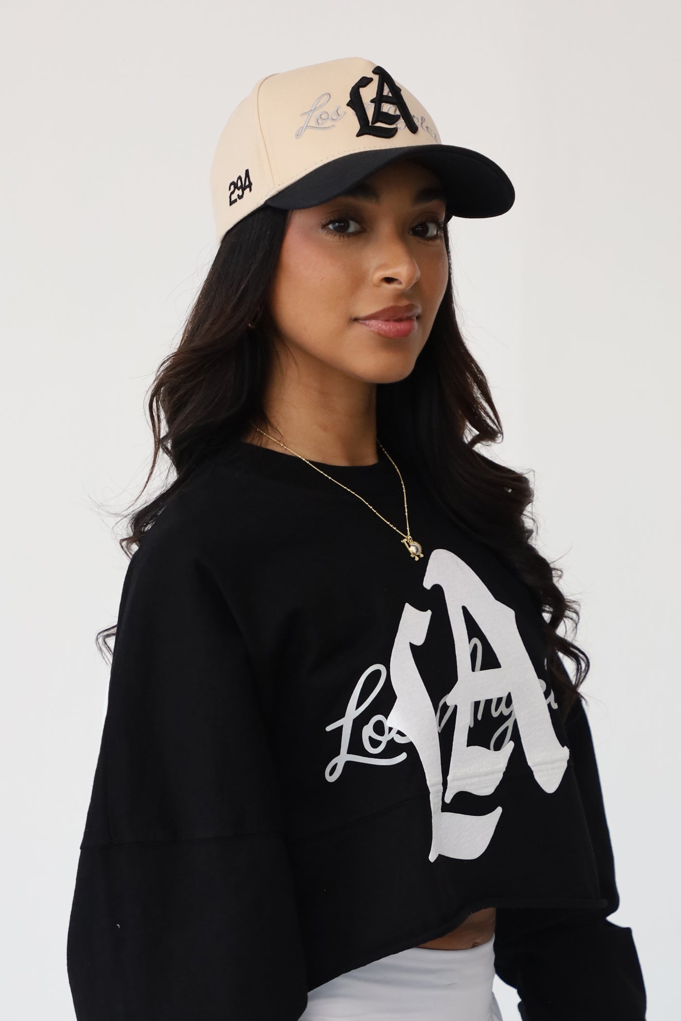 Black LA Logo | Crop Top Spirit Jersey