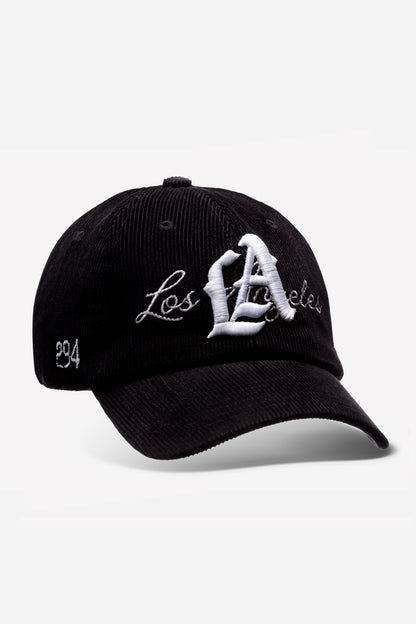 LA Logo Dad Hat Corduroy | Black