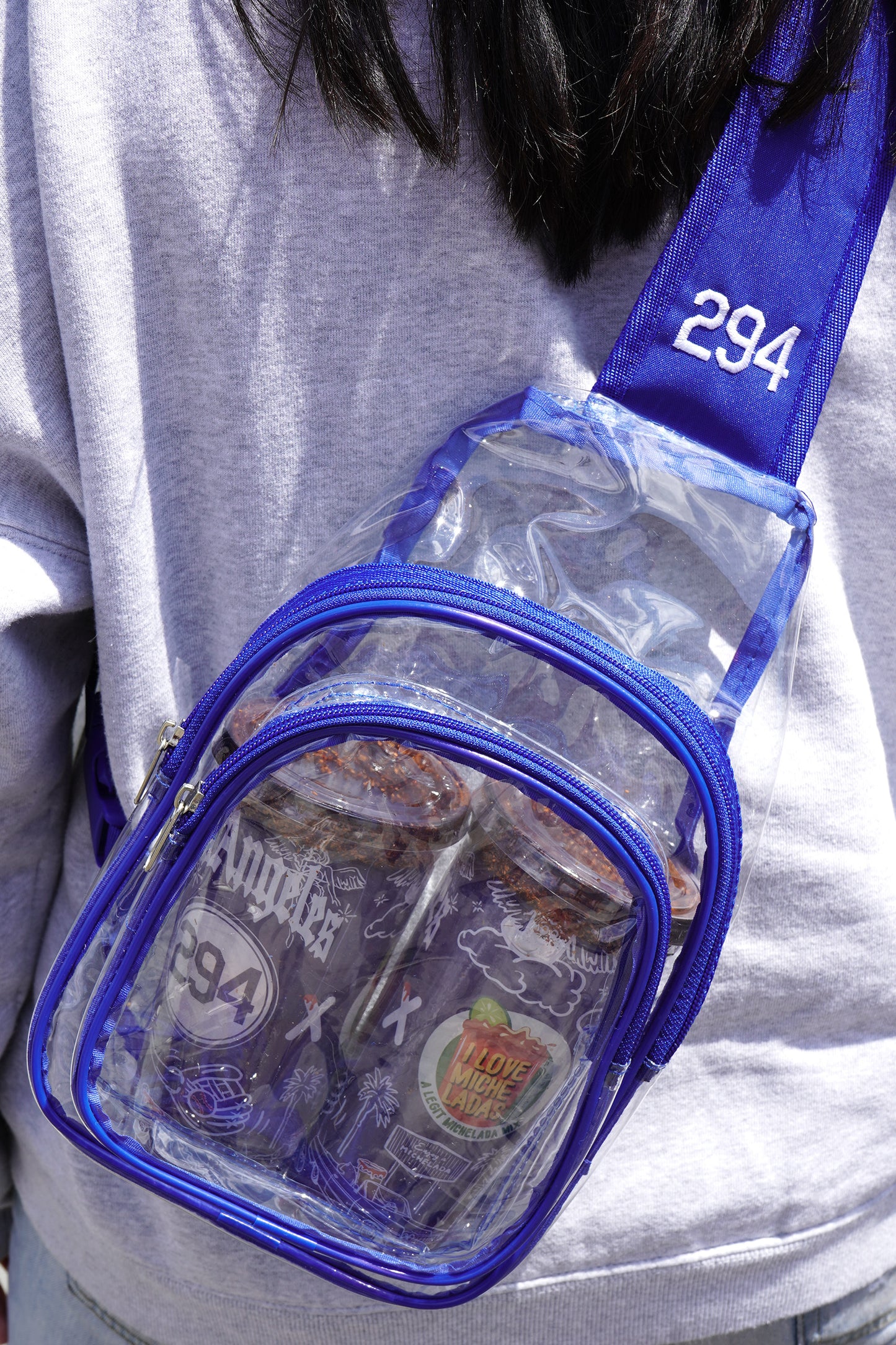 Clear Sling Bag + (2) I Love Micheladas Pre Rimmed Cups