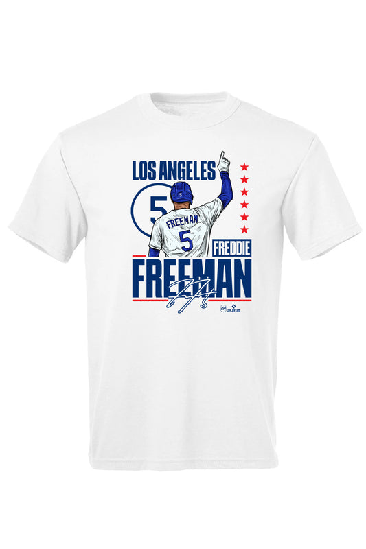 Freddie Freeman #5 White Tee | MLBPA