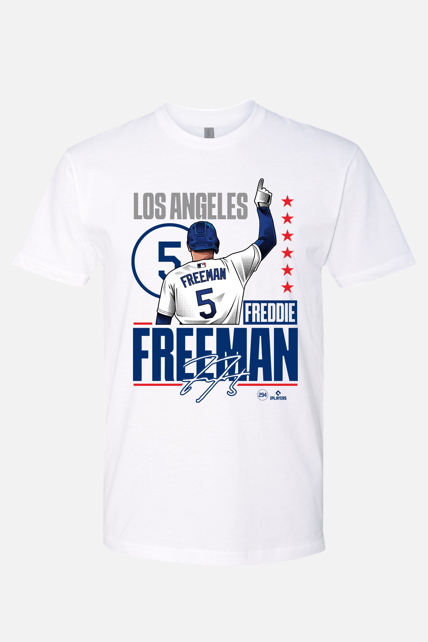 Freddie Freeman #5 White Tee | MLBPA