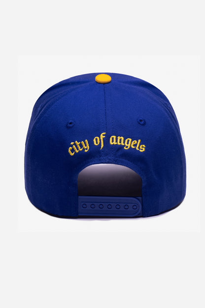 Championship Gold 8X LA Logo A-Frame Snapback | Royal Blue