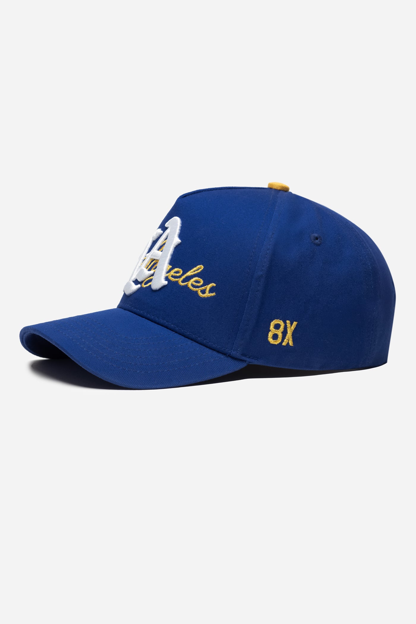 Championship Gold 8X LA Logo A-Frame Snapback | Royal Blue