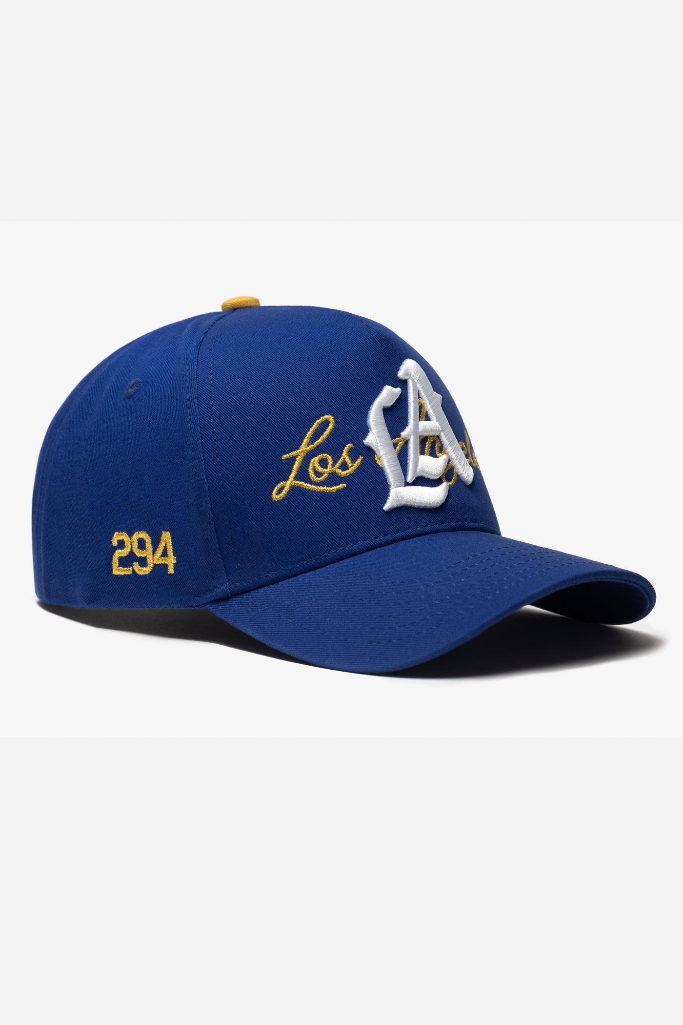 Championship Gold 8X LA Logo A-Frame Snapback | Royal Blue