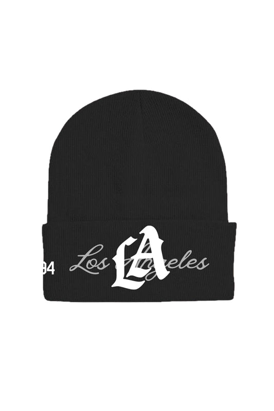 LA Logo Cuff Beanie  | Black