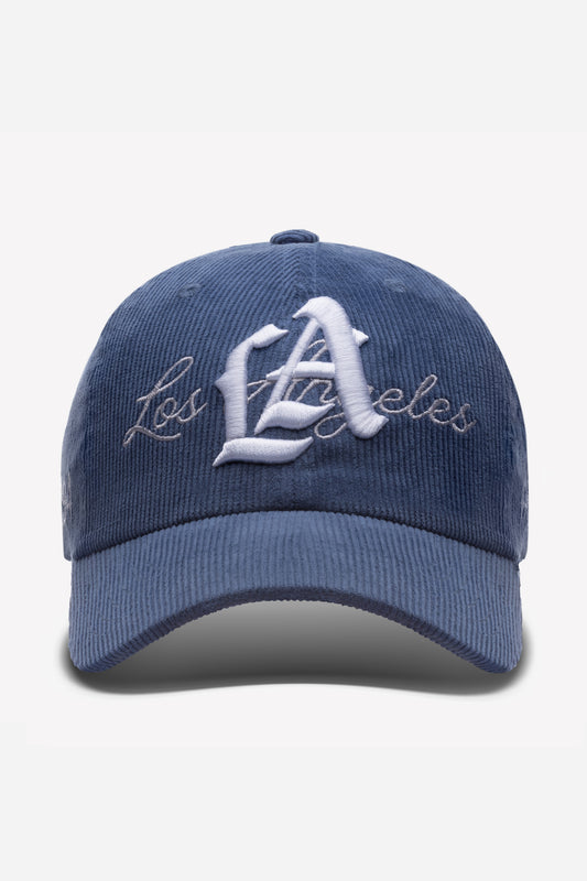 LA Logo Dad Hat Corduroy | Slate Blue
