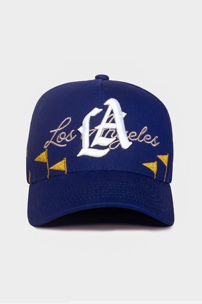 Gold Pennants LA Logo A-Frame Snapback | Royal Blue