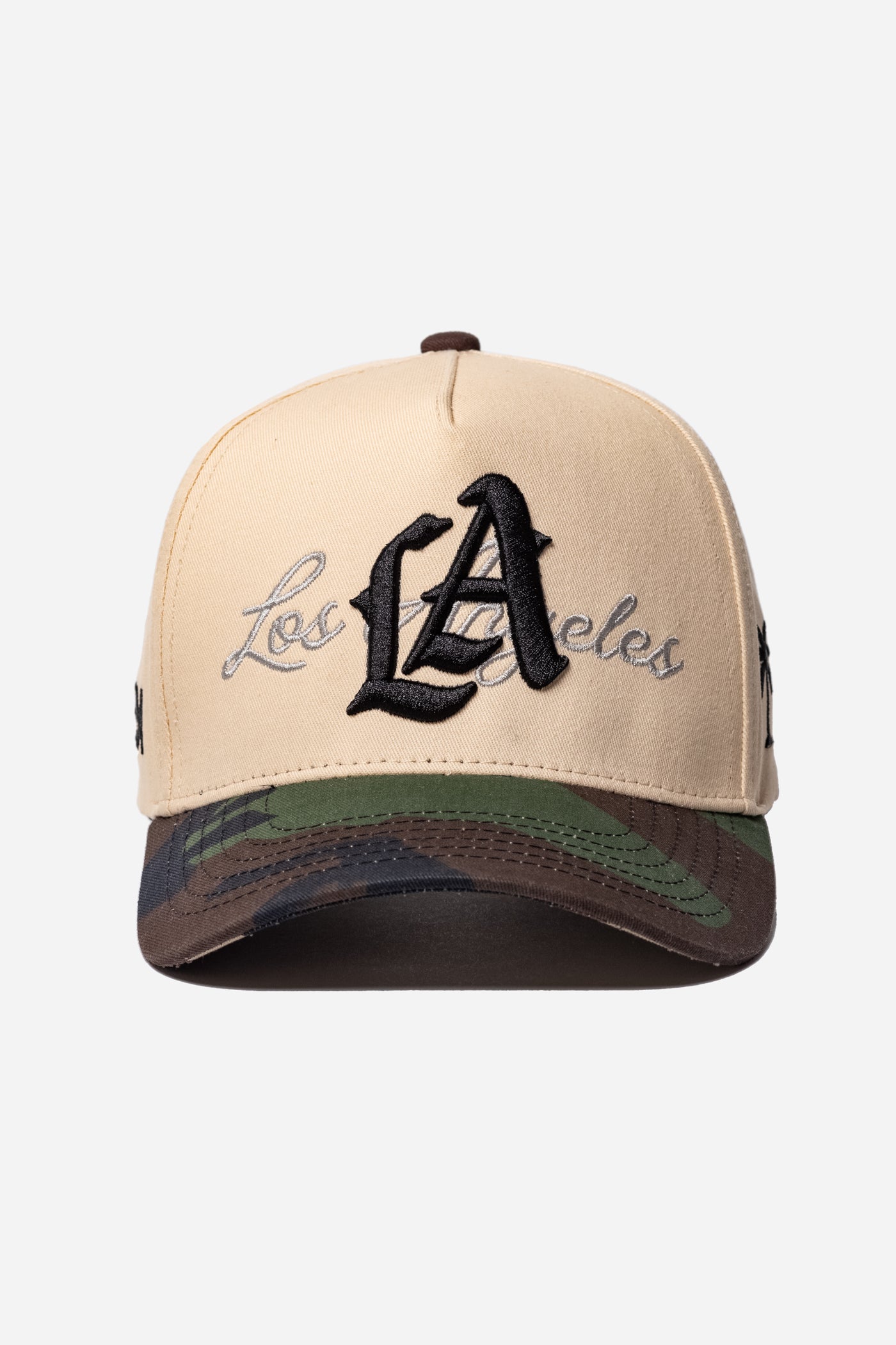 LA Logo A-Frame Snapback | Natural & Camouflage