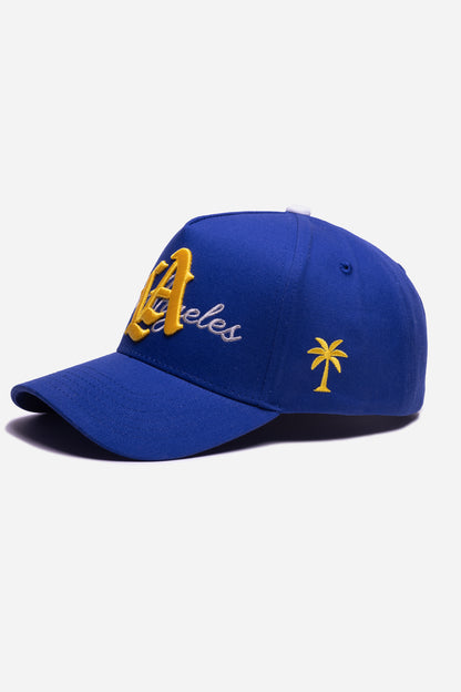 LA Logo A-Frame Snapback | Royal Blue & Yellow