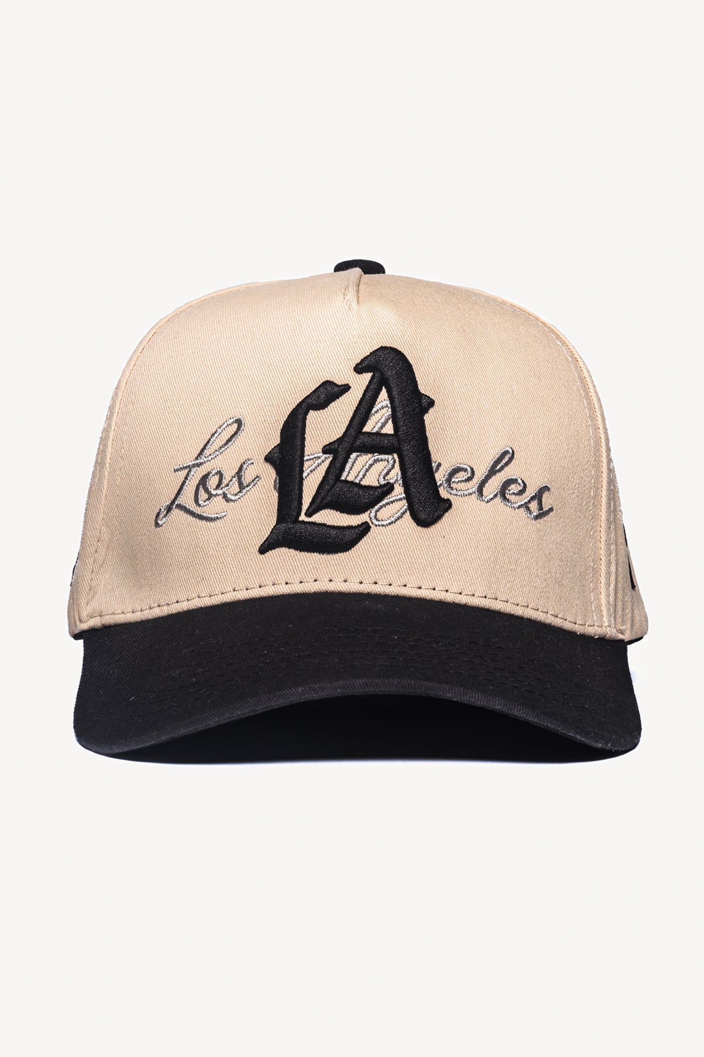 LA Logo A-Frame Snapback | Natural & Black