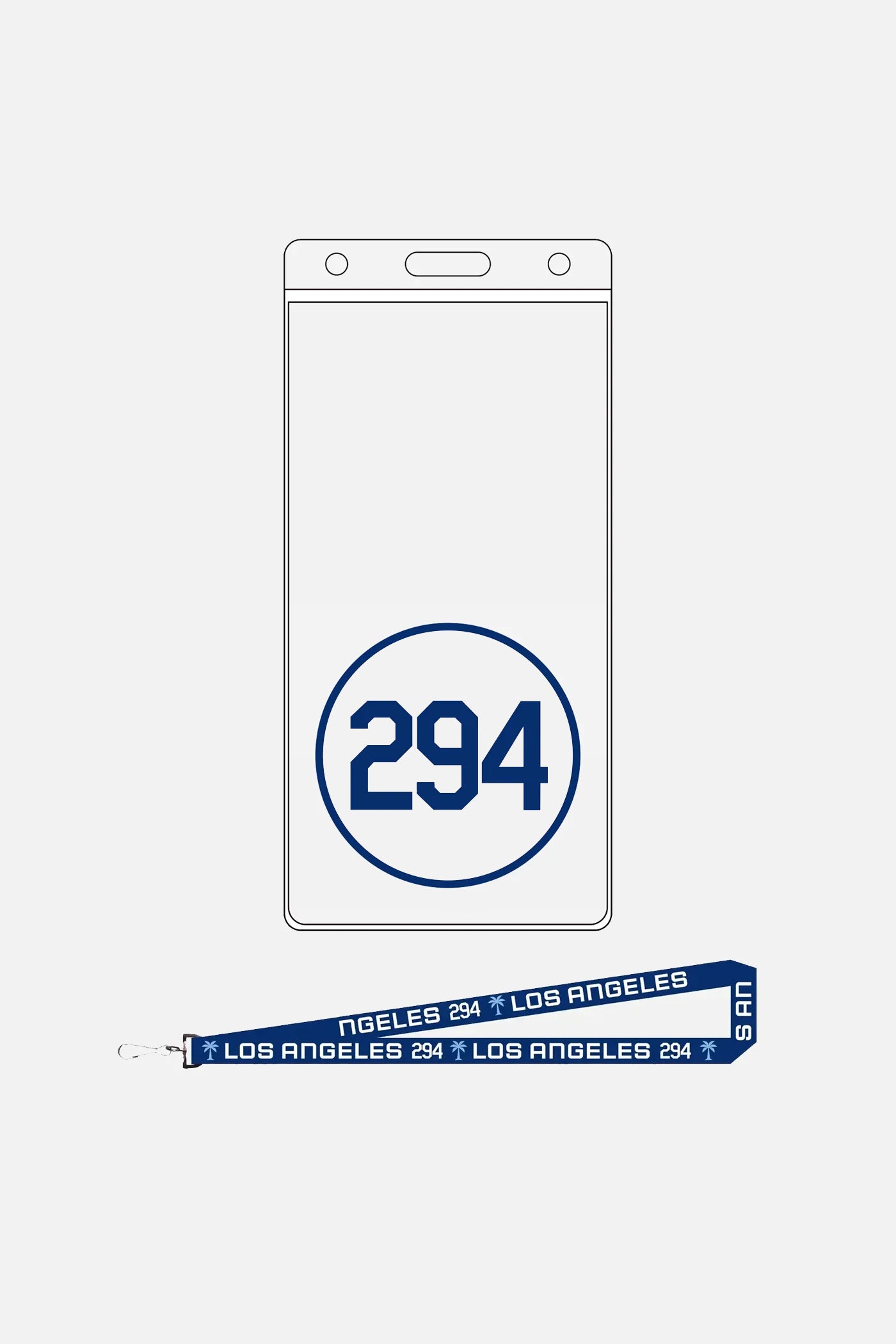 Los Angeles 294 Lanyard + Plastic Holder
