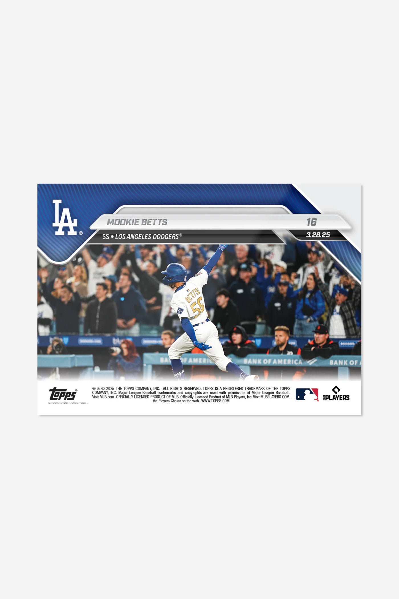 Mookie Betts - 2025 MLB Topps Now Single Card //  Card 16