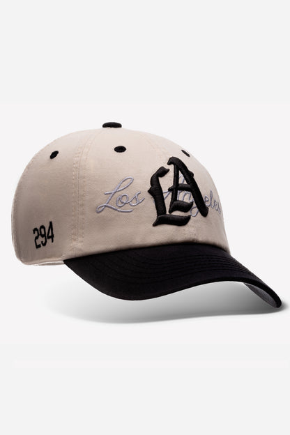 LA Logo Dad Hat | Natural & Black