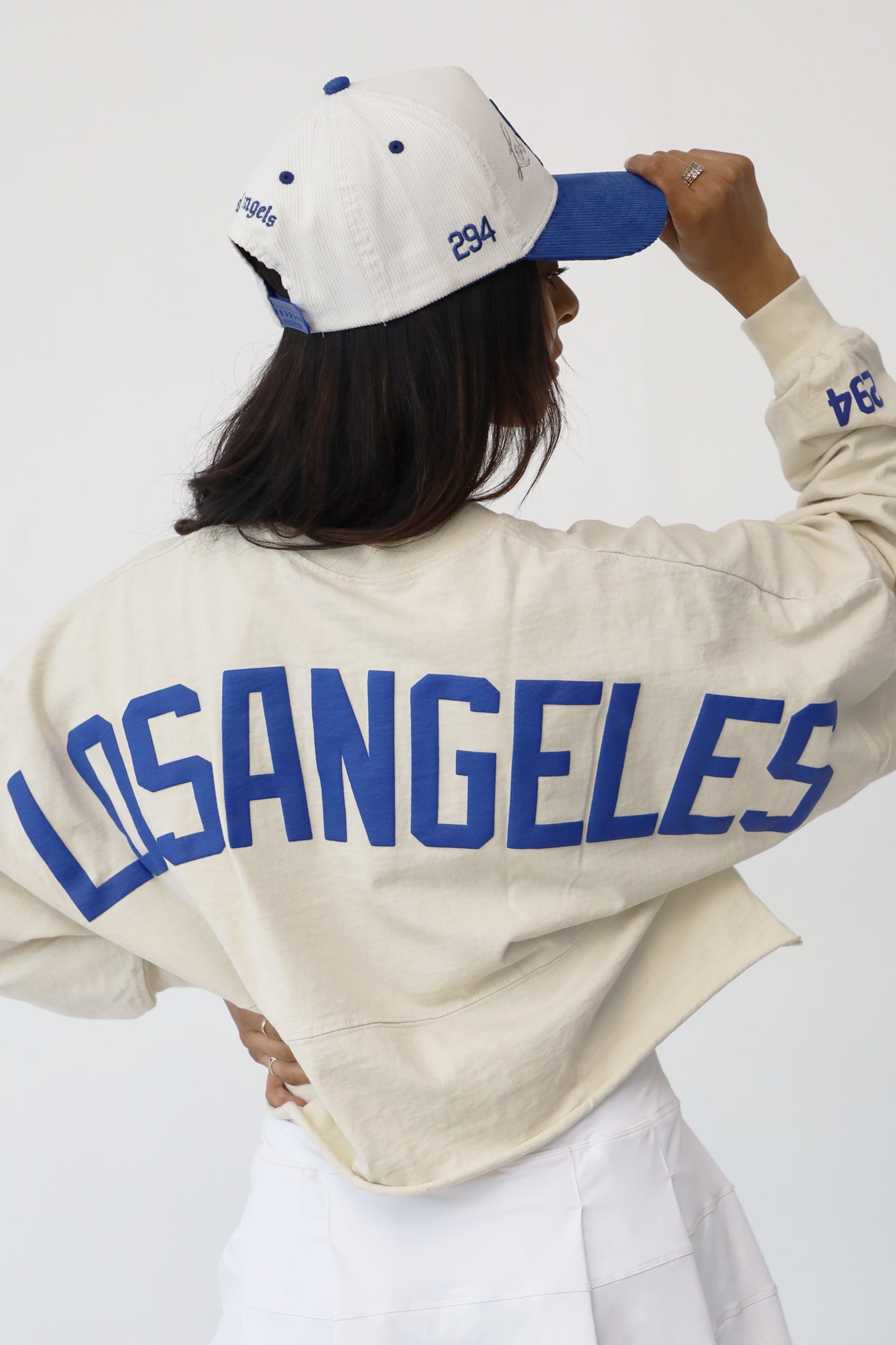 Natural LA Logo | Crop Top Spirit Jersey