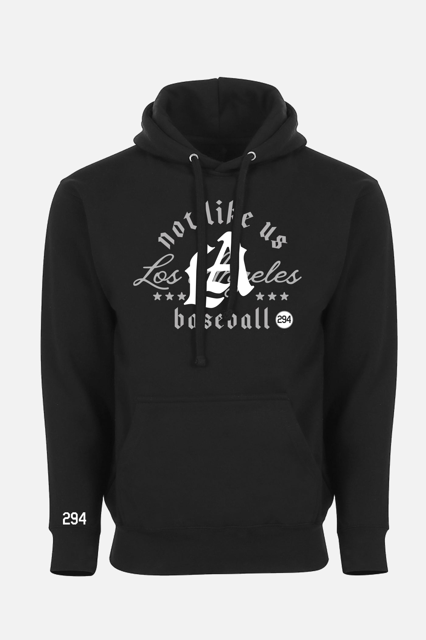 They Not like us LA Logo Baseball Black Hoodie