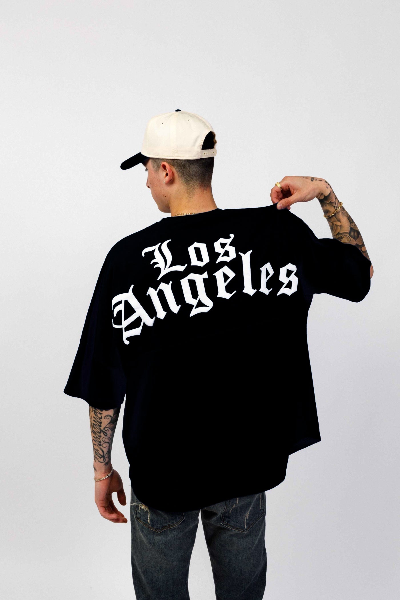 White Old English Los Angeles  294 Spirit Jersey Short Sleeve – Pantone 294