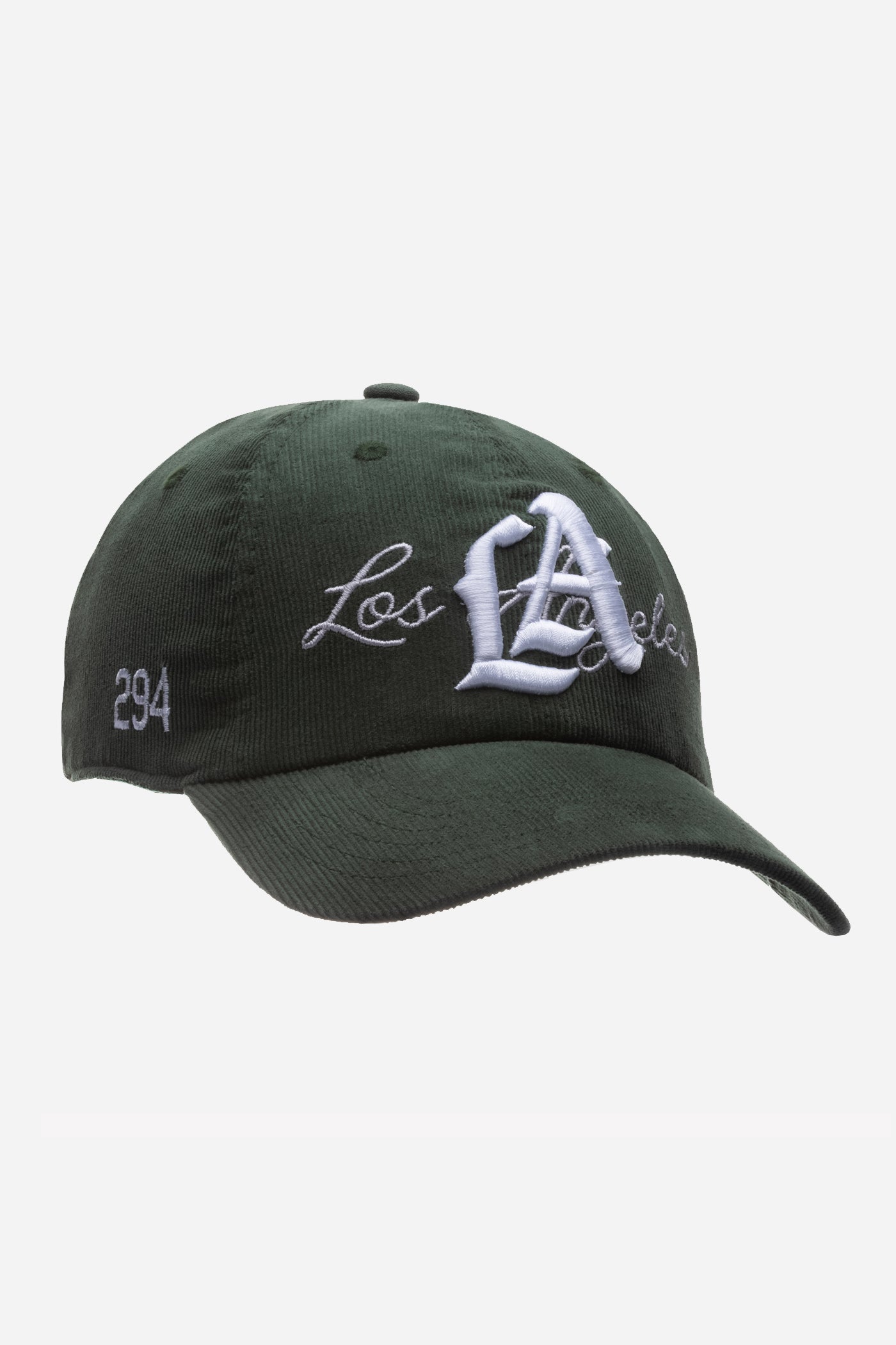 LA Logo Dad Hat Corduroy | Olive Green