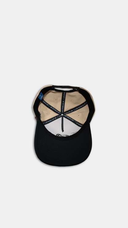 LA Logo A-Frame Snapback | Natural & Black