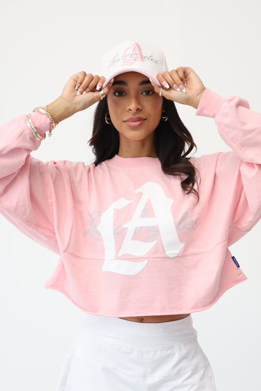 Pink LA Logo | Crop Top Spirit Jersey