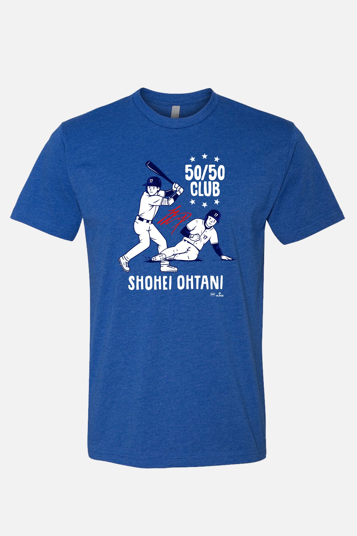 Shohei Ohtani 50/50 Design 4 Blue Tee | MLBPA