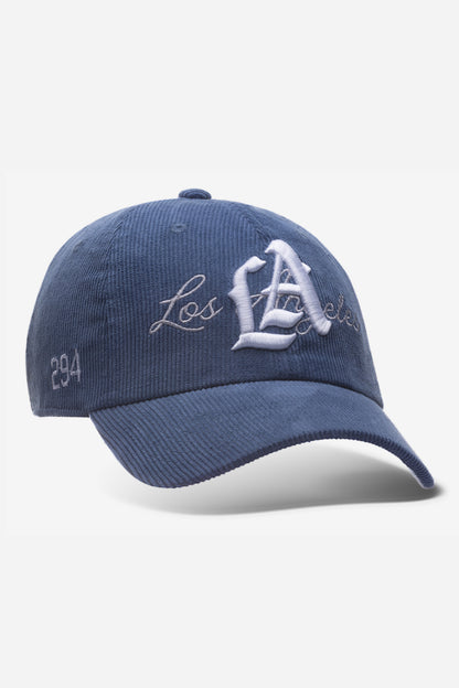 LA Logo Dad Hat Corduroy | Slate Blue
