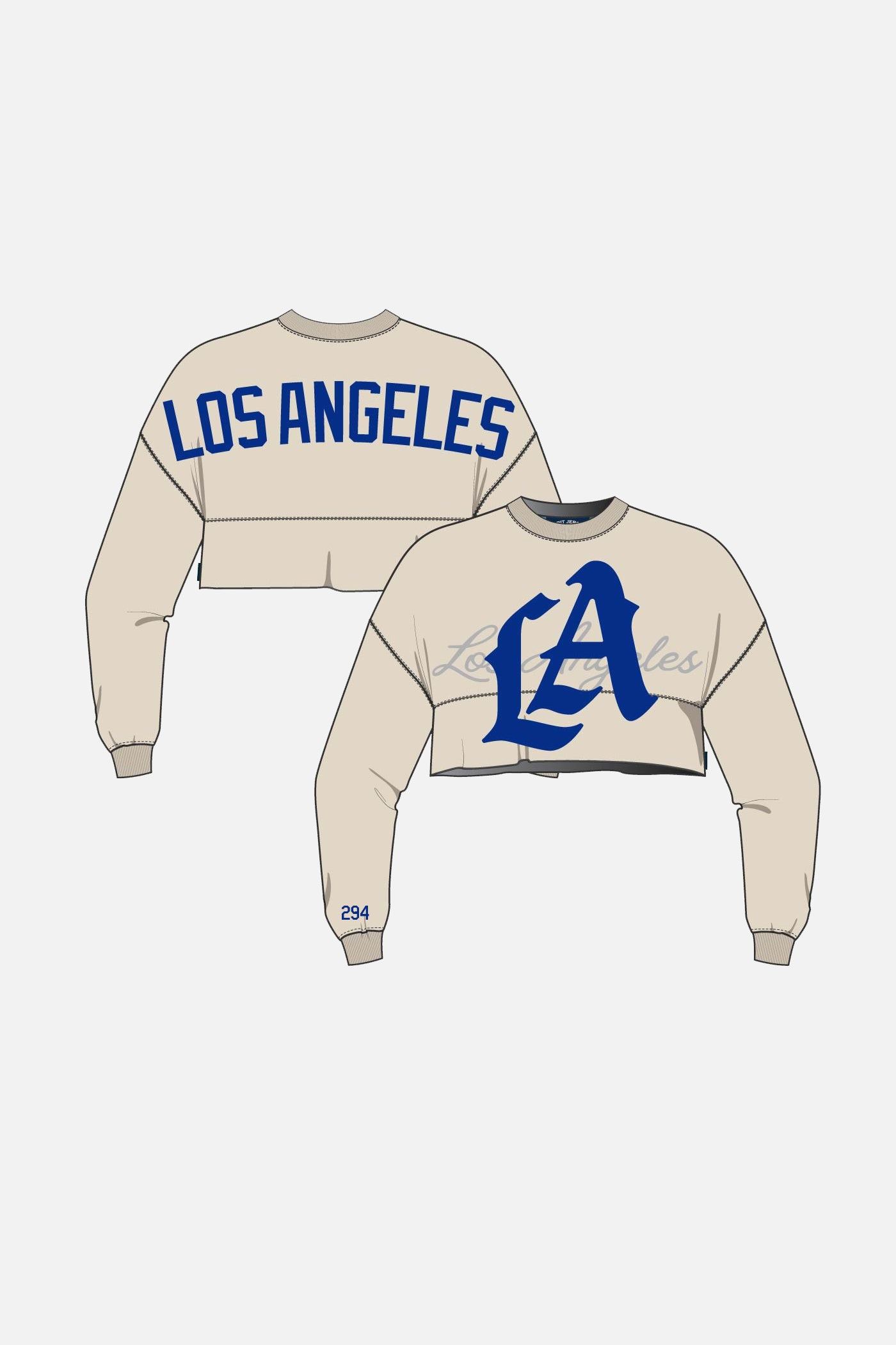 Natural LA Logo | Crop Top Spirit Jersey