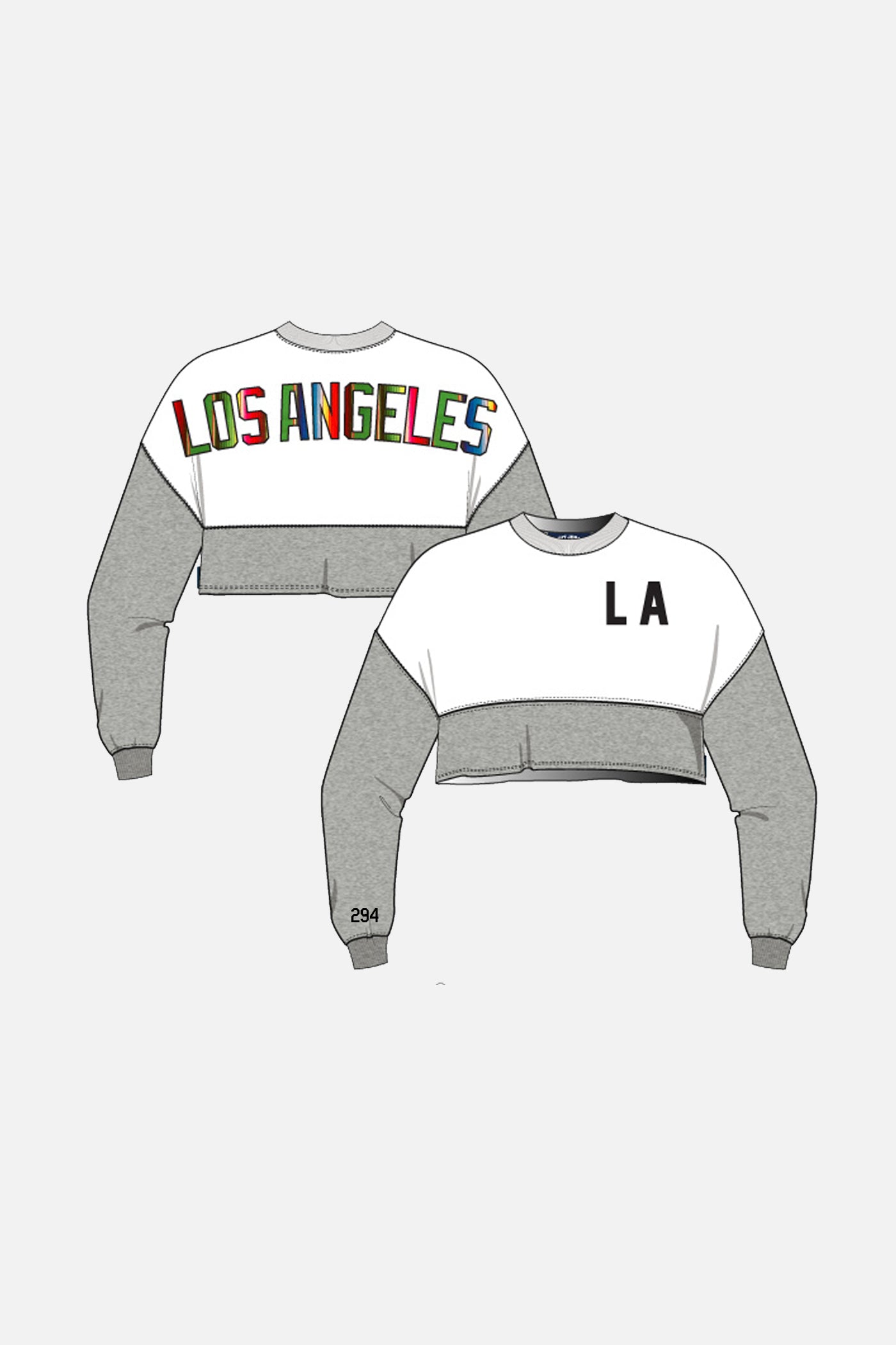 White Colors Los Angeles | LA Crop Top Spirit Jersey